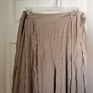 Gauzy Elastic Waist Wide Leg Pants